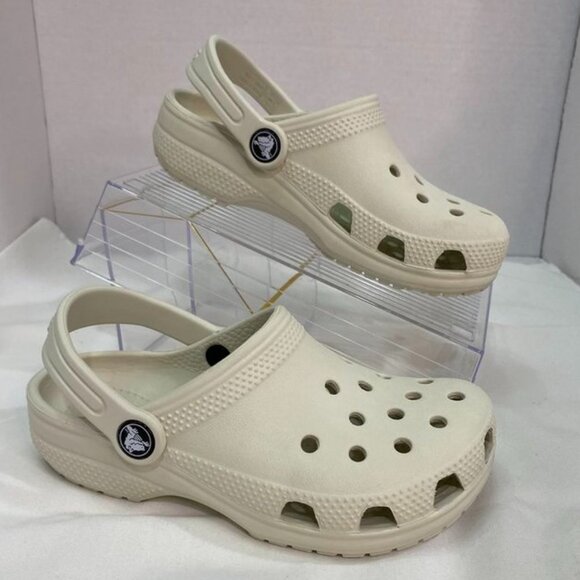 Crocs Classic Clog Kids Size 13 White Bone Slip-On Foam Sandals - Picture 1 of 9